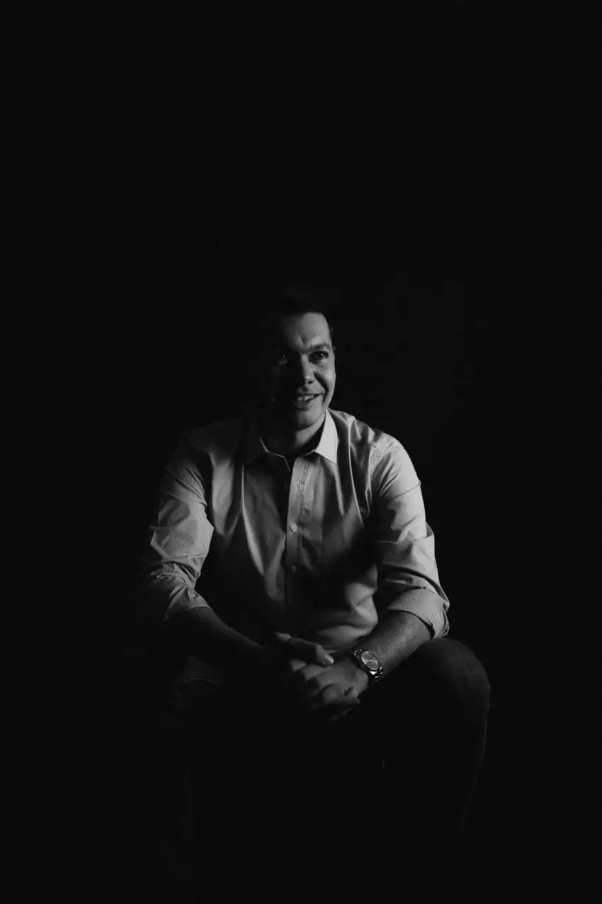 Simon Daragon, portrait noir et blanc